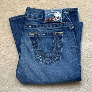 True Religion Women's Classic Blue Boot Cut Carrie Jeans 2000s size 26